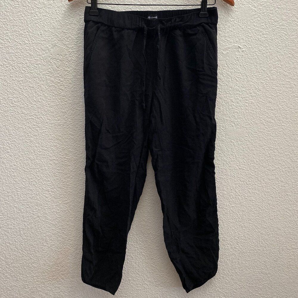 Madewell Track Trousers Pants XS Extra Small 22.5 Inch Inseam Black G5658